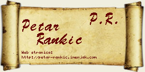 Petar Rankić vizit kartica